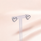 Freeform Heart Studs