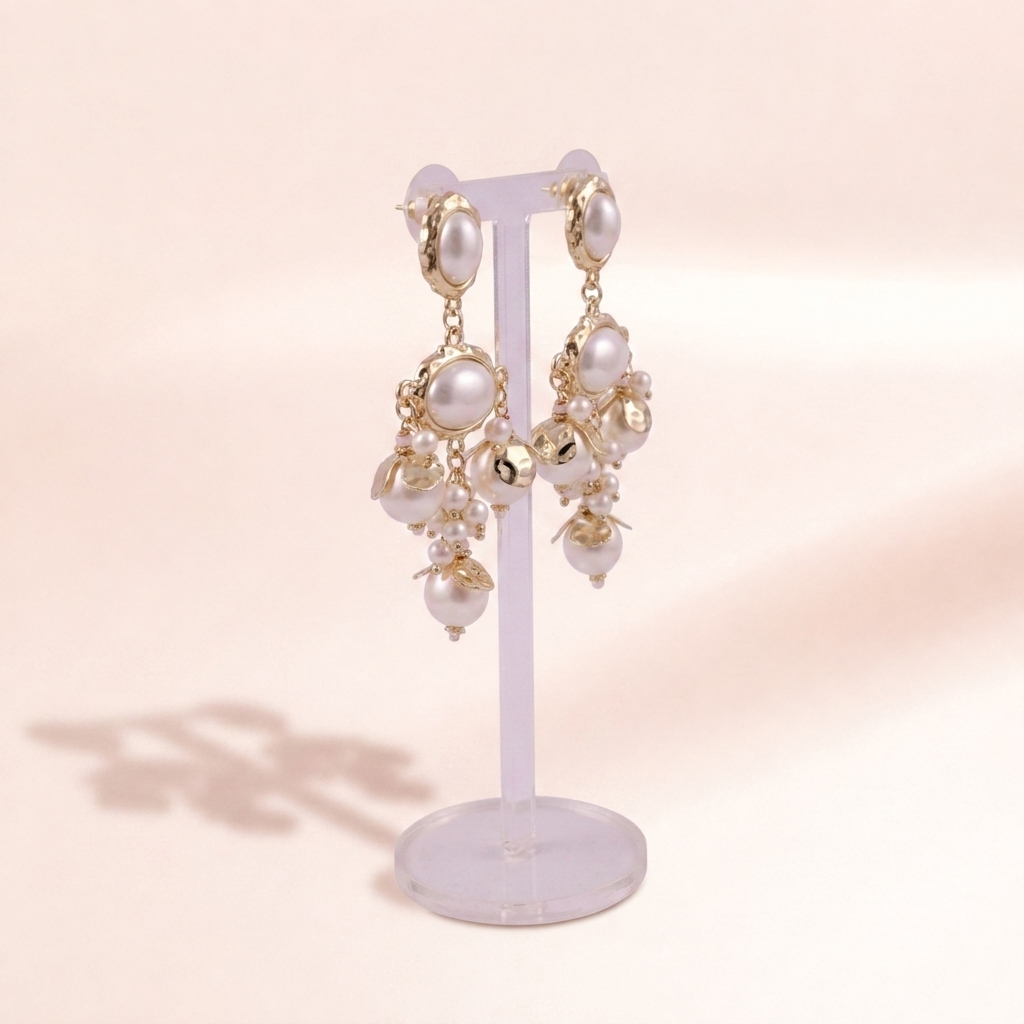 Baroque Pearl Cascade Earrings