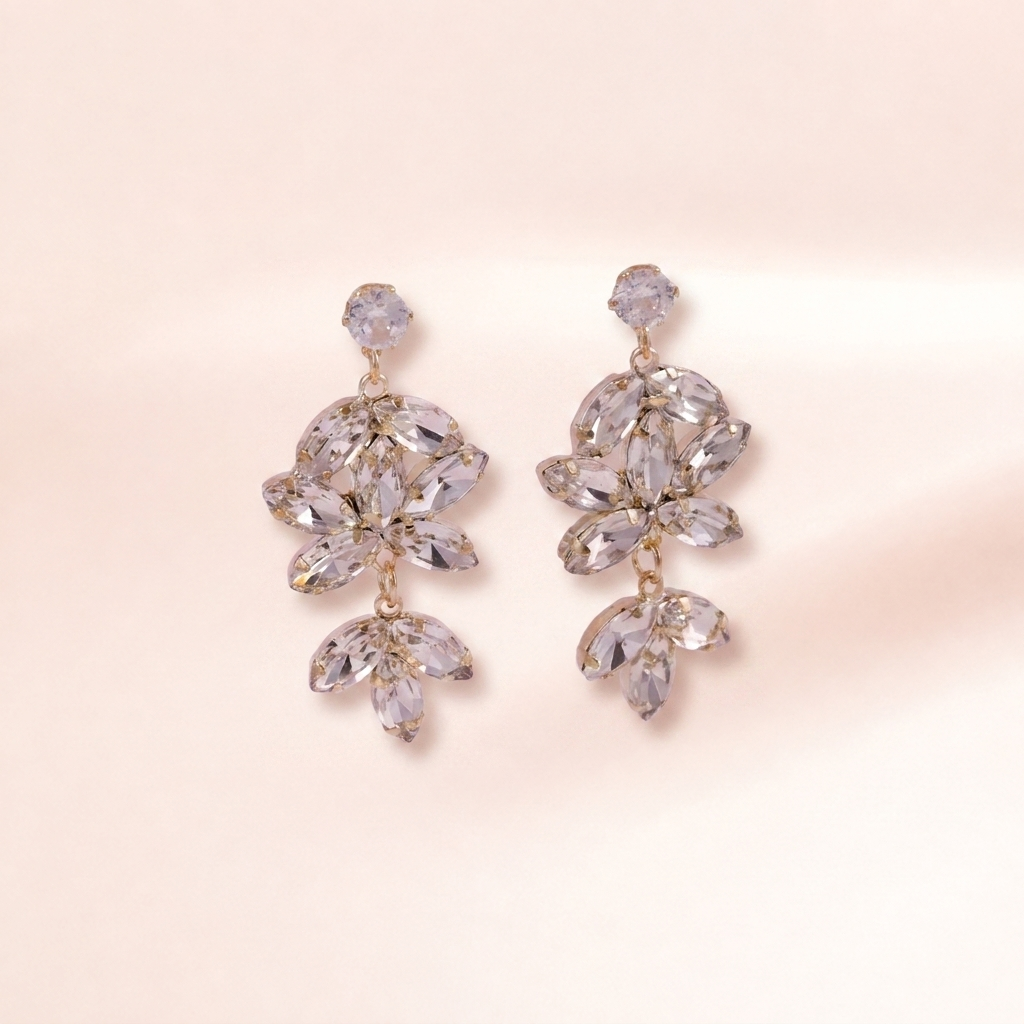 Crystal Blossom Chandelier Earrings