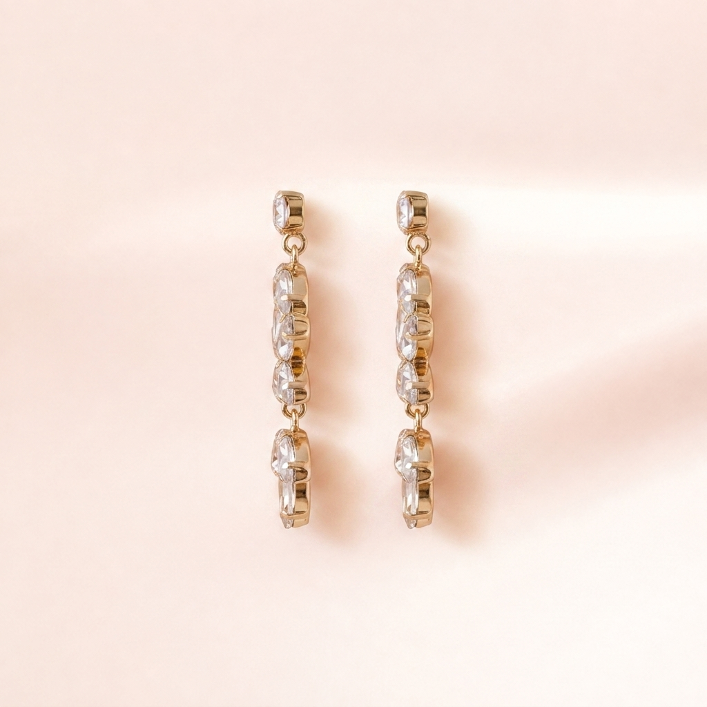Crystal Blossom Chandelier Earrings