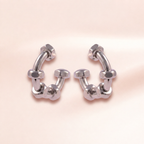 Bolt Link Hoop Earrings