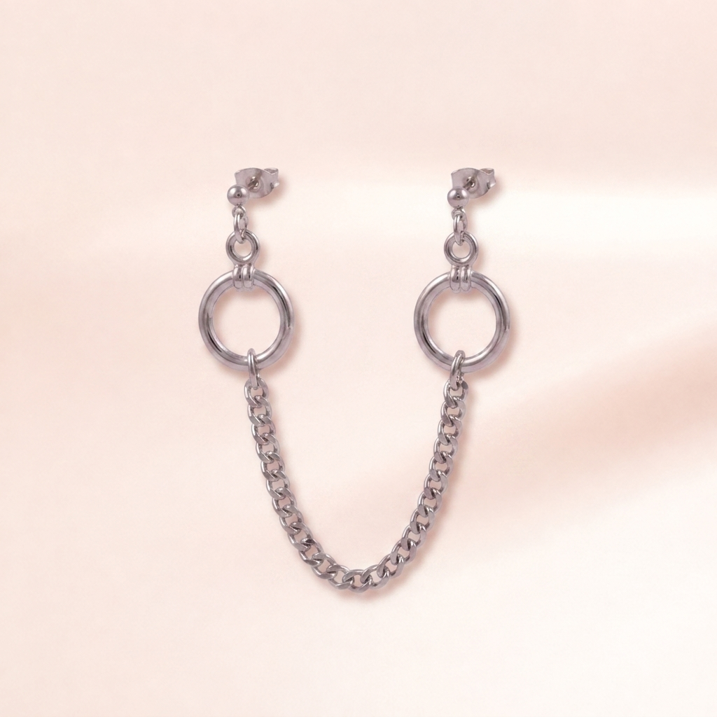 Ring Link Chain Ear Cuff