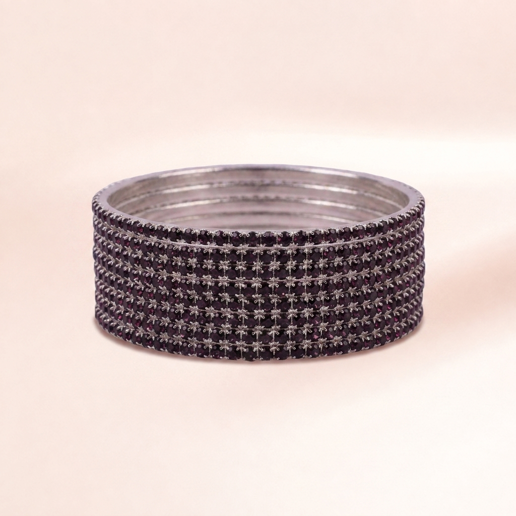 Silver Pavé Black Onyx Bangle