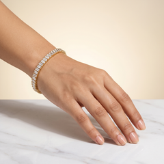 Gold Baguette Tennis Bracelet