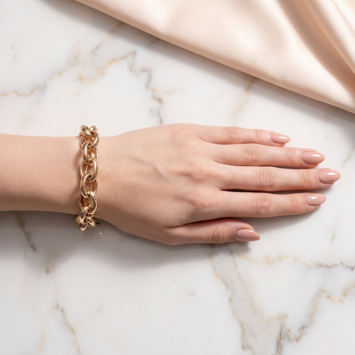 Bold Double Link Chain Bracelet