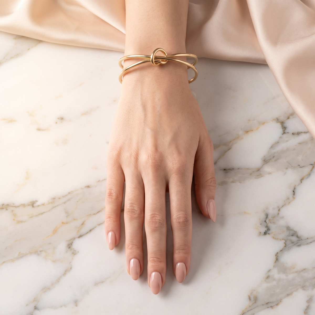 Knotted Wire Cuff Bracelet