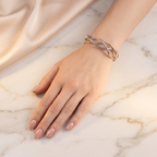 Two-Tone Woven Cuff Bracelet