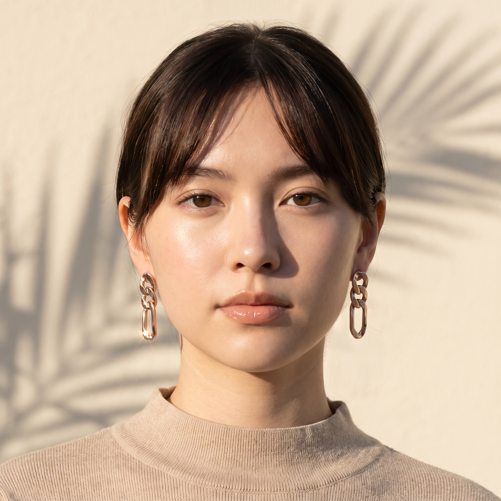 Gold Chunky Chain Link Earrings