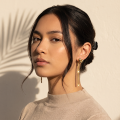 Sculptural Heart Fringe Earrings