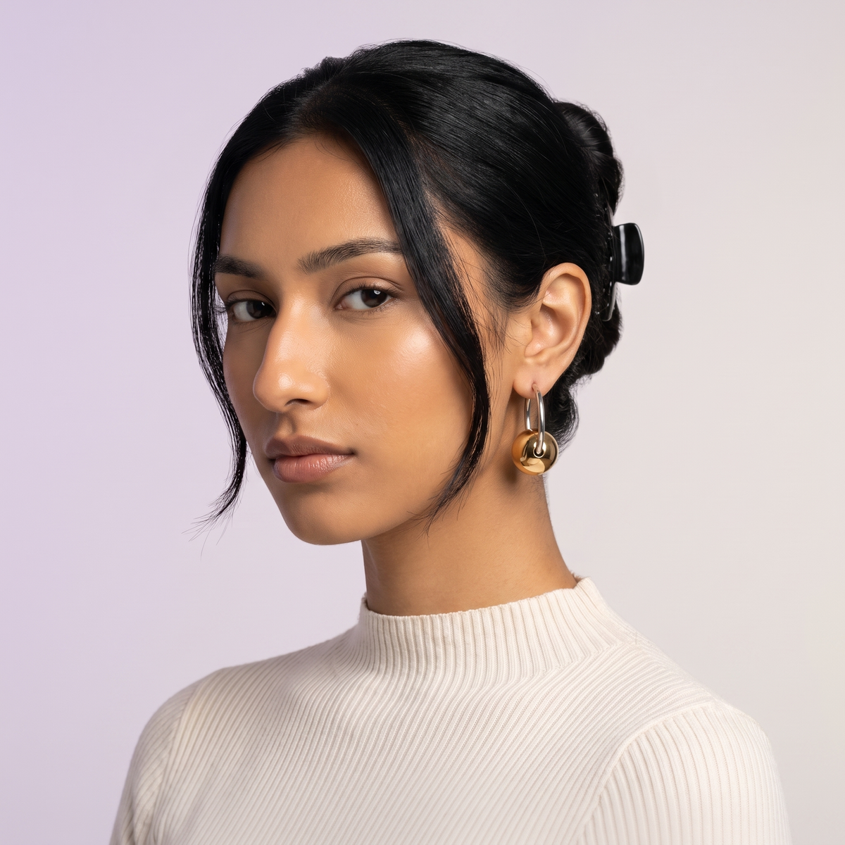 Duo Ball Hoop Earrings