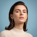 Geometric Link Drop Earrings