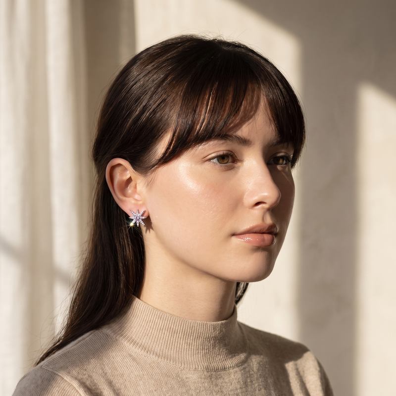 Crystal Northstar Stud Earrings