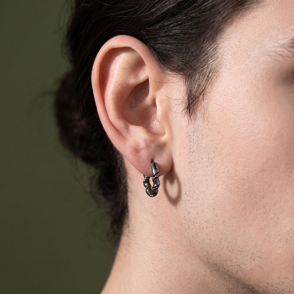 Twisted Rope Hoop Earrings