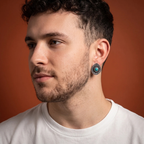 Turquoise Sunburst Concho Earrings for Men | Vybe Global Store