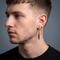 Feather Chain Double Stud Earring