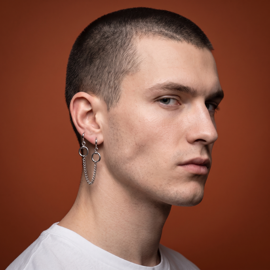 Ring Link Chain Ear Cuff