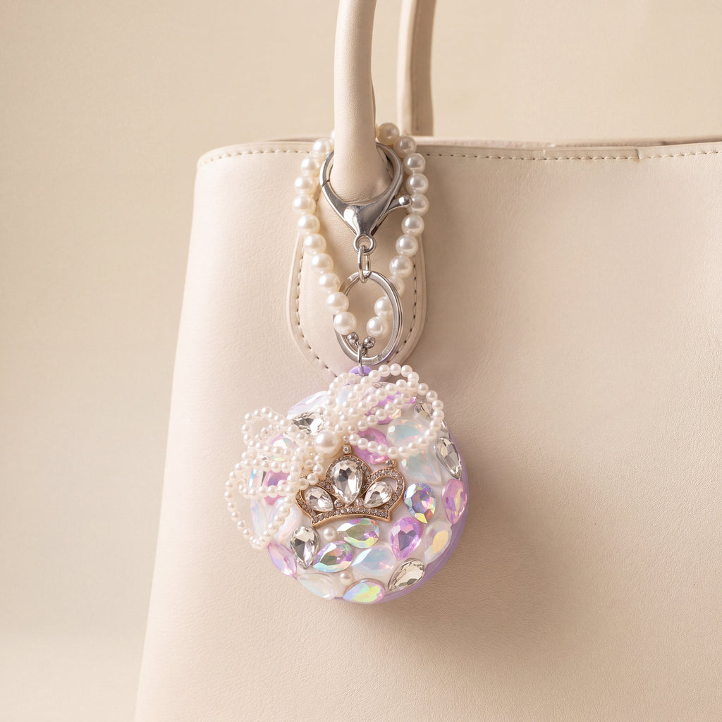 Embellished Floral Compact Mirror & Comb Bag Charm | Vybe Global Store - Image 14