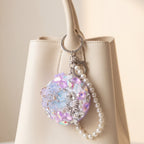 Embellished Floral Compact Mirror & Comb Bag Charm | Vybe Global Store - Image 8