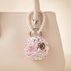 Embellished Floral Compact Mirror & Comb Bag Charm | Vybe Global Store