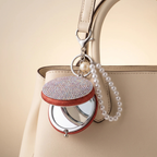 Rhinestone Compact Mirror Bag Charm | Vybe Global Store - Image 2