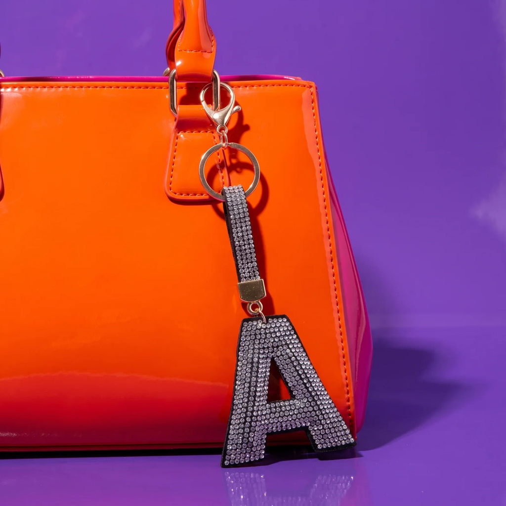 Rhinestone & Tassel Initials Keychains & Bag Charm | Vybe Global Store - Image 2