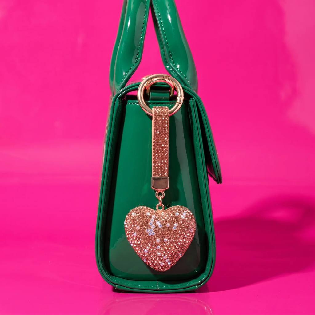 Rhinestone Heart Keychain & Bag Charm | Vybe Global Store - Image 6