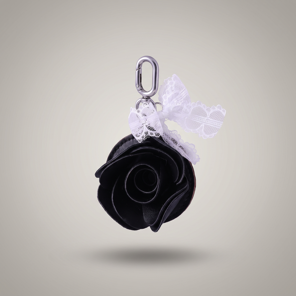 Rose Faux Leather Bag Charm | Vybe Global Store - Image 2