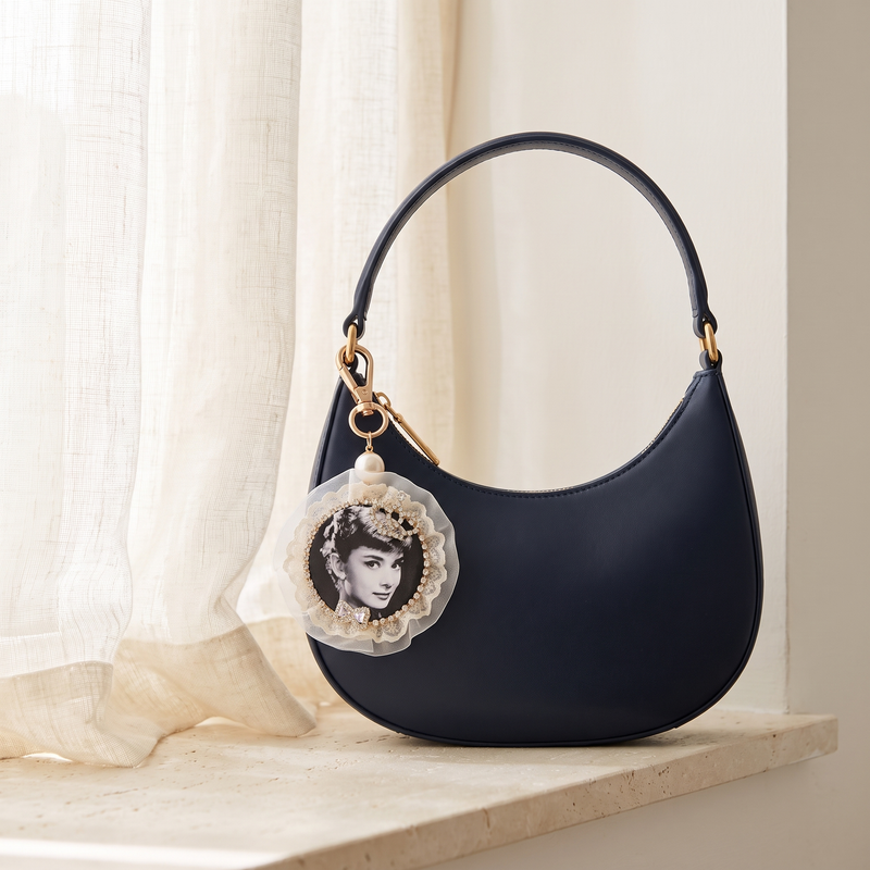 Vintage Portrait Bag Charm
