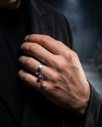 Double Ball Chain Dangle Ring