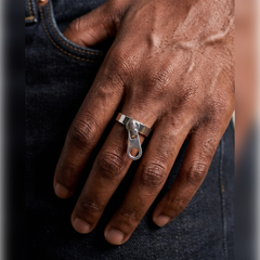 Zipper Pull Charm Ring