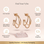 Features and promises: Gold Layered Wire Hoop Earrings