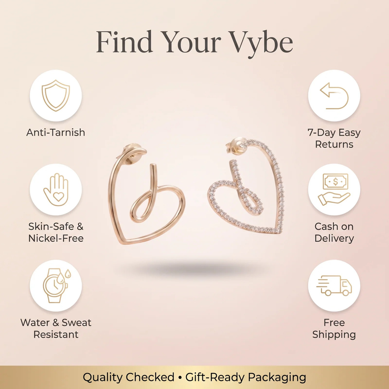 Features and promises: Open Heart Loop Hoop Earrings