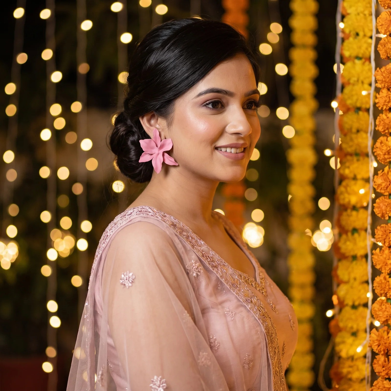 Styled look: Flower Statement Stud Earring