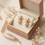 Gift box: Starfish Pearl Stud Earrings