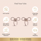 Features and promises: Silver Twisted Bow Stud Earrings