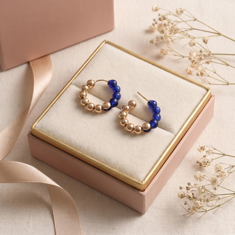 Gift box: Sapphire Luxe Hoops