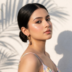 Side profile on ear: Baroque Pearl Drop Earrings