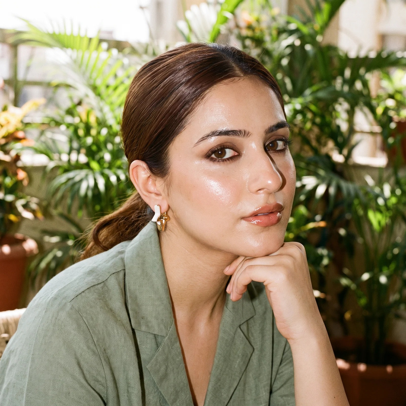 Styled look: Ivory Star Sculptural Earrings