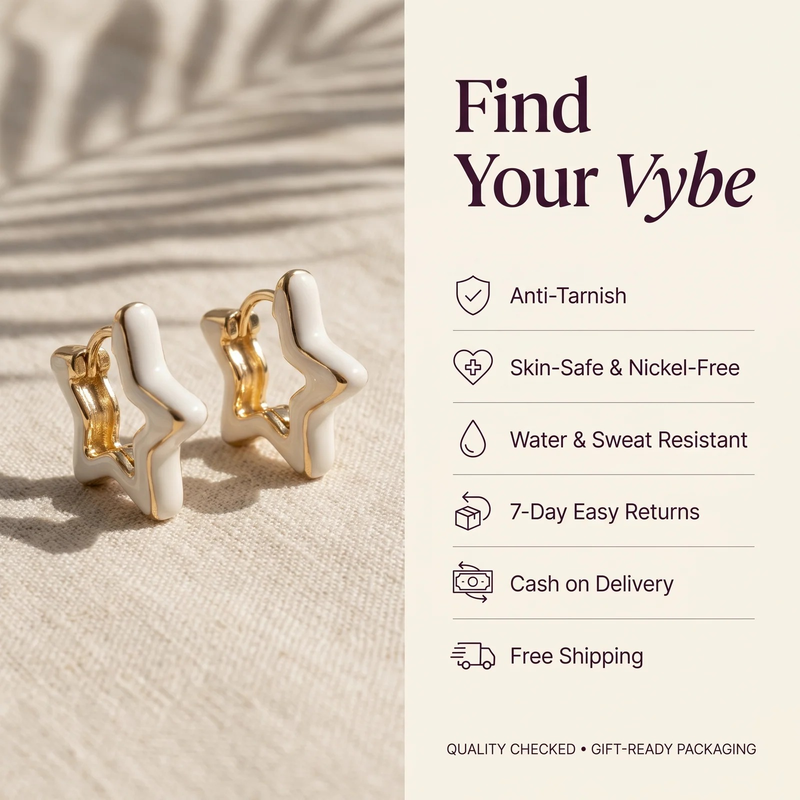 Features and promises: Ivory Star Sculptural Earrings
