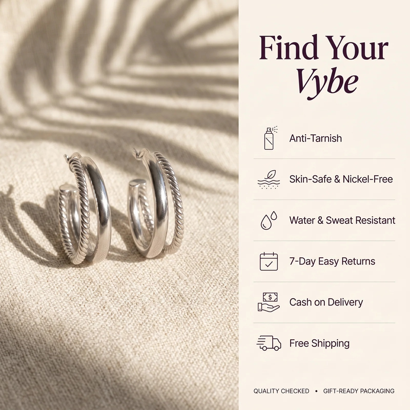 Features and promises: Rope Trim Hoop Earrings