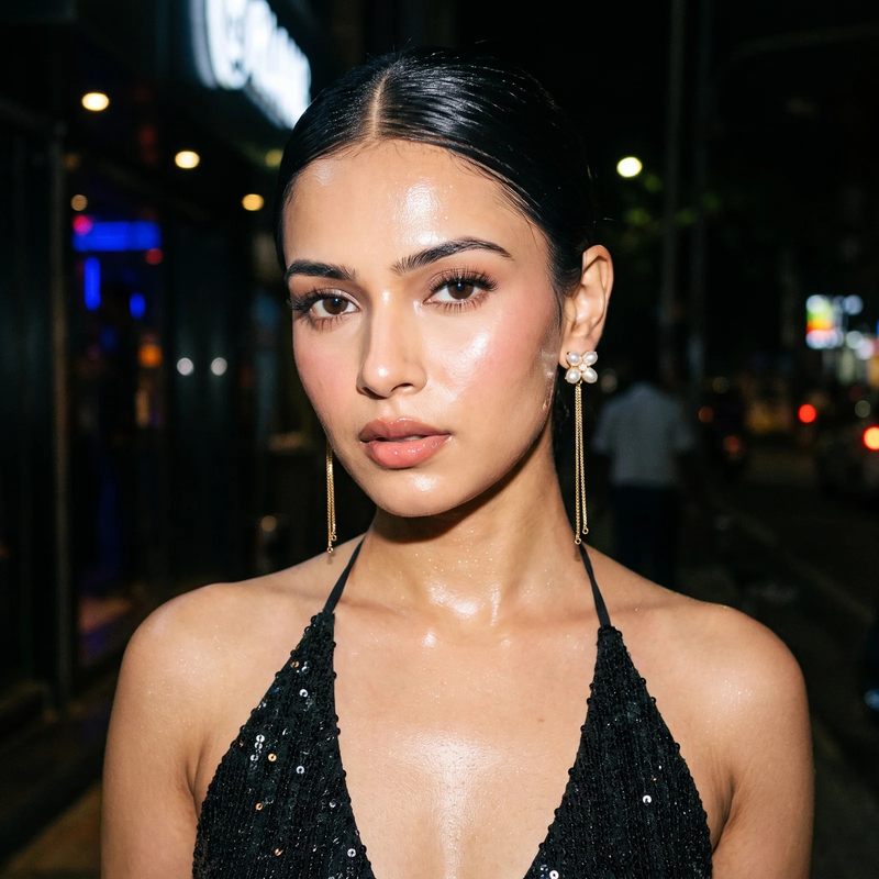 Styled look: Pearl Clover Chain Drop Earrings
