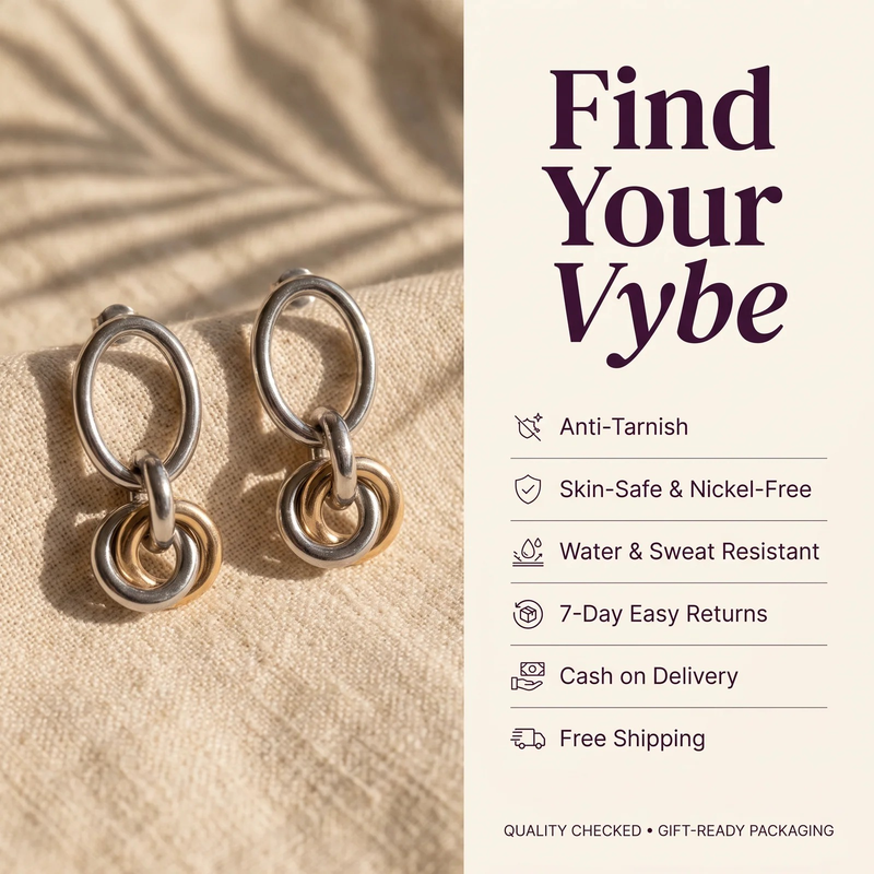 Features and promises: Duo Link Drop Earrings