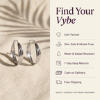 Features and promises: Luna Ribbed Hoop Earrings