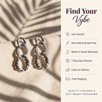 Features and promises: Mixed Texture Link Drop Earrings