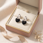 Gift box: Heart Charm Hoop Earrings