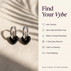 Features and promises: Heart Charm Hoop Earrings