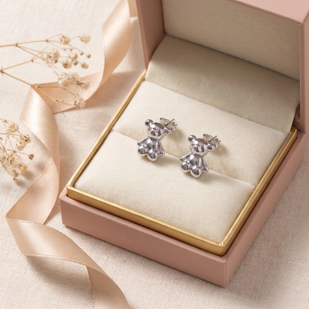 Gift box: Teddy Bear Stud Earrings