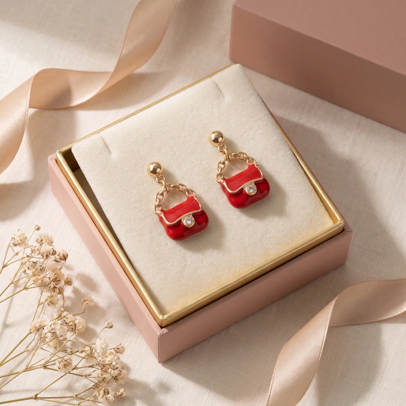 Gift box: Mini Handbag Charm Earrings