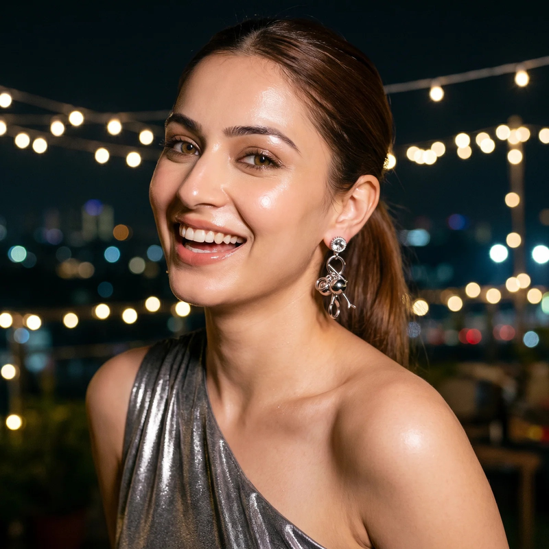 Styled look: Crystal Cherry Branch Drop Earrings