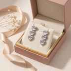 Gift box: Triple Heart Drop Earrings